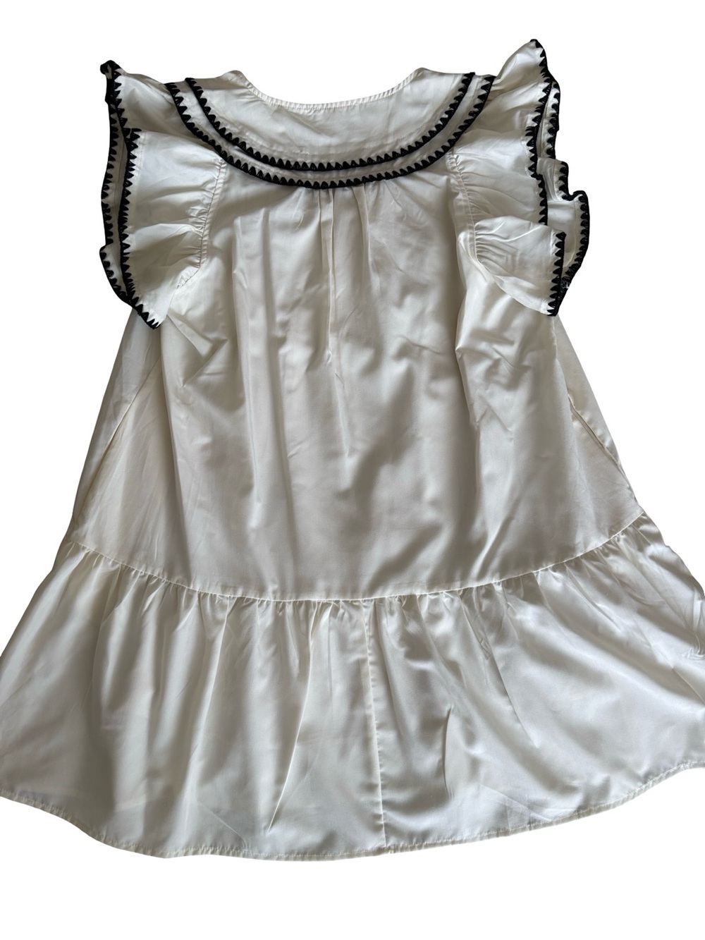 Entro Drop Waist Dress Ivory Black Medium Boutique - Picture 5 of 10